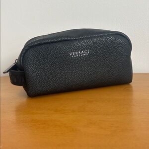 Versace Parfums 🖤 Black Toiletry Bag Dopp Kit Travel Accessory Unisex Pouch